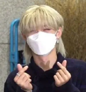 ❤ person, korean pop star, celebrity, finger heart, idol telegram sticker