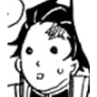 😥 Tanjiro Kamado Demon Slayer Anime, Manga, Demon Slayer, Tanjiro, Reacción, Sorprendido telegram sticker