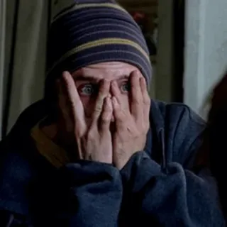 🖤 Jesse Pinkman Breaking Bad sad, scared, shocked, fear, tv show telegram sticker