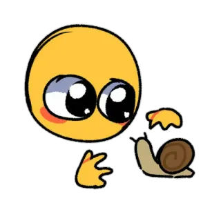 🐌 emoji, lumaca, carino, kawaii, cartone animato, adesivo telegram sticker