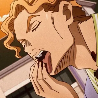 🐈 Yoshikage Kira JoJo's Bizarre Adventure Anime, Blut, Essen, Manga, Bösewicht whatsapp sticker