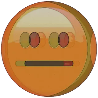 😐 emoji, neutral, expression, face telegram sticker