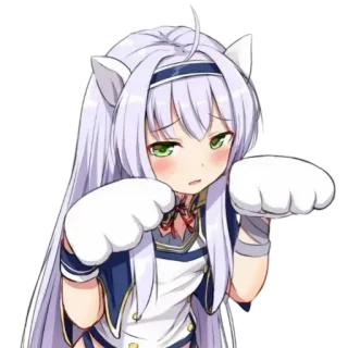 😸 anime girl, cat ears, neko, cute, manga, kawaii telegram sticker