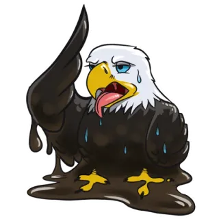 🥵 aigle, fonte, épuisé, en détresse, chaud, changement climatique telegram sticker