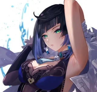 🧿 Yelan Genshin Impact Anime, Trò chơi điện tử, Nhân vật, Genshin Impact, Yelan telegram sticker