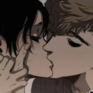➖ lgbtq, love, kissing, affection, gay, yaoi, boys love telegram sticker