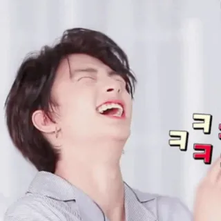 🍫 ㅋㅋㅋ rindo, expressão, coreano, homem whatsapp sticker