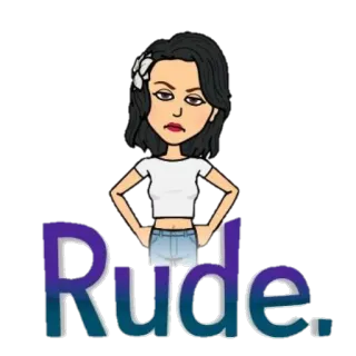 😕 Rude. unhöflich, arrogant, unzufrieden, genervt, wütend, unbeeindruckt telegram sticker
