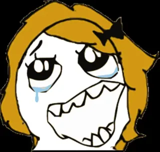 😂 Meme, pleurer, Anime, Larmoyant, Émotion telegram sticker