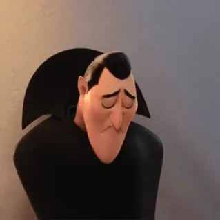 🧛‍♂ Dracula Hotel Transylvania ドラキュラ, ホテル・トランシルバニア, アニメ, 吸血鬼, 悲しい, アニメーション telegram sticker