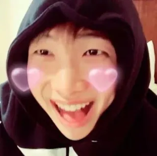 😍 person, smiling, hoodie, hearts, happy, cute telegram sticker