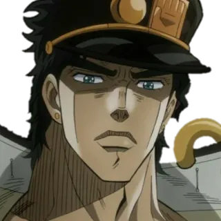 🙁 Jotaro Kujo JoJo's Bizarre Adventure Anime, Manga, Jotaro, JoJo, Charakter, Illustration telegram sticker