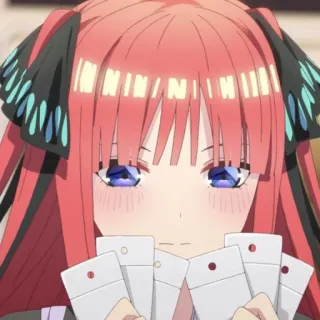 📱 Nino Nakano The Quintessential Quintuplets Anime, Fille, Mignonne, Nino Nakano, The Quintessential Quintuplets telegram sticker