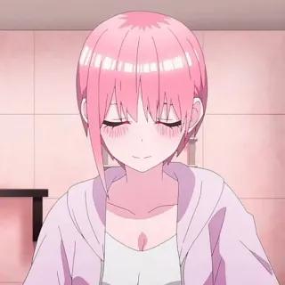 🦊 anime, pelo rosa, chica, linda, personaje, dibujo animado telegram sticker