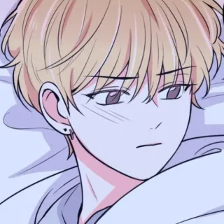 📹 애니메이션, 만화, 캐릭터, 만화, 금발 머리, 진지한 telegram sticker