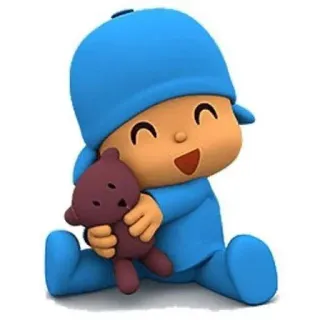 ☀️ Pocoyo мультфильм, ребенок, игрушка, малыш, синий telegram sticker