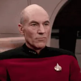 👇 Jean-Luc Picard Star Trek: The Next Generation สตาร์ เทรค, ฌ็อง-ลุก ปิการ์, กัปตัน, คนรุ่นอนาคต, อวกาศ, วิทยาศาสตร์ telegram sticker
