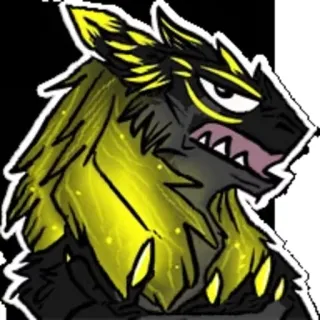 👽 creatura, furry, mostro, zanne, personaggio, lupo whatsapp sticker