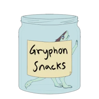 🐭 Gryphon Snacks грифон, снеки, банка, животное, мультфильм telegram sticker