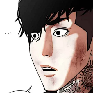 ⚖ Аниме, Бой, Татуировка, Выражение, Травма telegram sticker