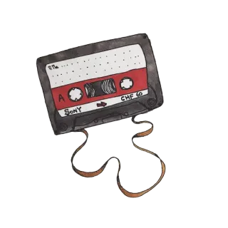 📼 Кассета, Музыка, Ретро, Винтаж, Аудио, Sony telegram sticker