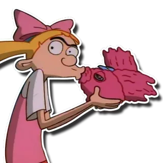 💋 Helga Pataki Hey Arnold! Dessin animé, Helga, Arnold, Amour, Télé telegram sticker