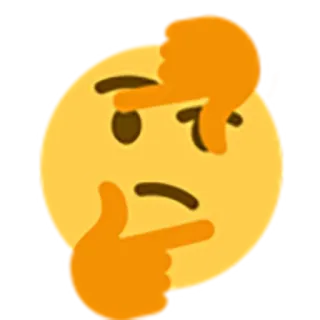 🤔 thinking, emoji, question, pondering, contemplating telegram sticker
