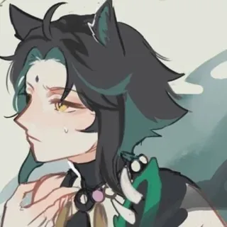 🪀 Xiao Genshin Impact Anime, Videojuego, Personaje, Fantasía, Ilustración telegram sticker