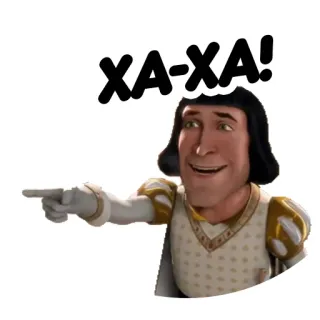 😀 Lord Farquaad Shrek XA-XA! animation, evil, movie, comedy, farquaad telegram sticker