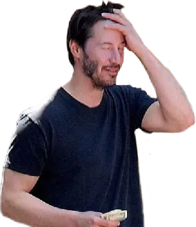 🤦‍♀️ Keanu Reeves Keanu Reeves, actor, celebrity, sad, worried, meme telegram sticker