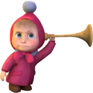 👩 Masha Masha and the Bear kartun, Masha, Masha dan Beruang, anak, marah telegram sticker