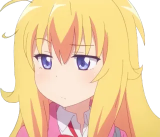 😕 Gabriel White Tenma Gabriel DropOut anime, character, blonde, expression whatsapp sticker