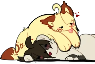 ❤️ cat, cats, animals, cartoon telegram sticker