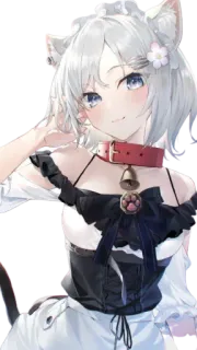 😊 Anime, Catgirl, Kawaii, Carino, Manga, Animale domestico telegram sticker
