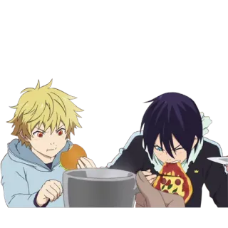 🍔 Аниме, Еда, Персонажи, Еда whatsapp sticker