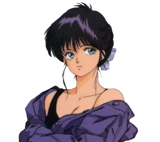 😳 애니메이션, 만화, 여자, 만화, 일러스트, 초상화 telegram sticker