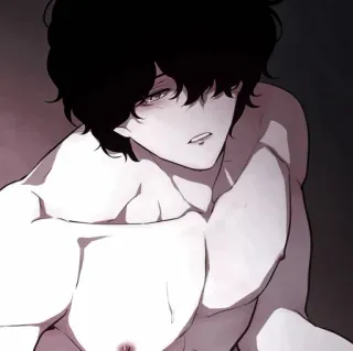 🕯 Anime, Manga, Seni, Ilustrasi, Pria, Torso telegram sticker