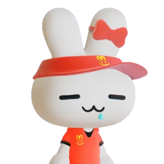 ⚪ bunny, cartoon, cute, sticker, character whatsapp sticker