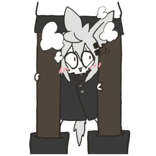 🦵 sticker, cartoon, character, animal, cute, funny telegram sticker