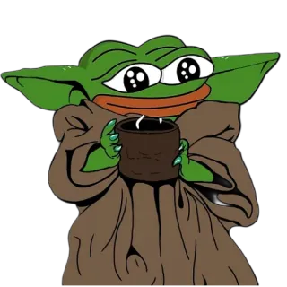 ☕ pepe, ếch, meme, dễ thương, cà phê telegram sticker