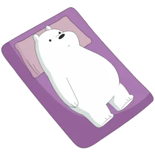 😥 Ice Bear We Bare Bears Белый медведь, Мы обычные медведи, Мультфильм, Животное, Медведь, Чилл, Ленивый telegram sticker