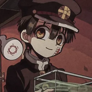🏮 Hanako Toilet-Bound Hanako-kun Anime, Manga, Hanako, Hanako-kun, Personaje, Uniforme escolar, Sobrenatural, Ilustración telegram sticker