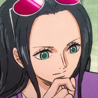 👒 Nico Robin One Piece Nico Robin, One Piece, Anime, Manga, Charakter, denkend telegram sticker
