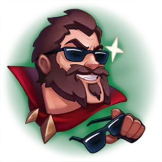 😎 Graves Graves, League of Legends, personaggio, videogioco, figo, occhiali telegram sticker