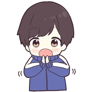 🙏 cartoon, boy, cute, anime, chibi telegram sticker