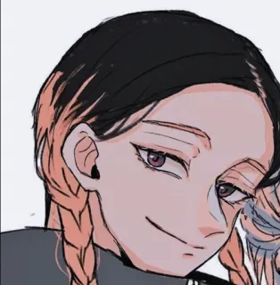 🙂 animé, dessin animé, femme, portrait, fille telegram sticker