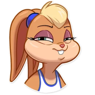 😑 Lola Bunny Space Jam dibujos animados, conejo, baloncesto, Lola telegram sticker