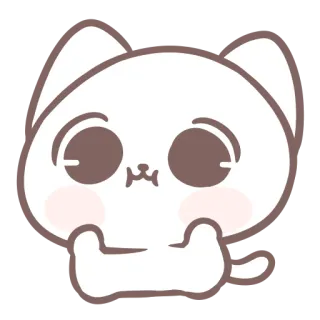 😗 gato, adesivo, animal, fofo, desenho animado telegram sticker