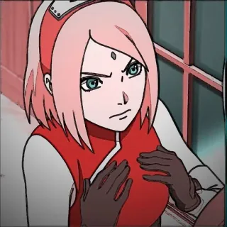 😠 Sakura Haruno Naruto Anime, Sakura, Haruno, Naruto, Zły, Poważny telegram sticker