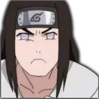 😤 Neji Hyuga Naruto 애니메이션, 나루토, 휴우가 네지, 캐릭터, 만화 telegram sticker